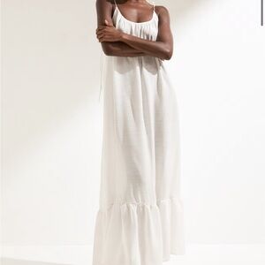 H and m White Maxi Dress